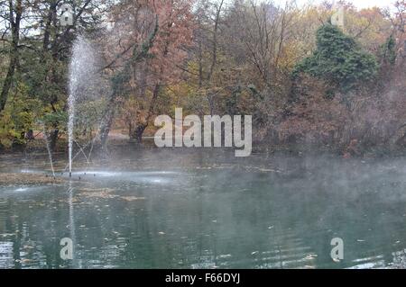 Miskolc, Hungary 12th, Nov. 2015 After foggy morning , sun rised and temperature reached almost 20 Celsius degrees in the Northern Hungarian city of Miskolc.  Credit:  Michal Fludra/Alamy Live News Stock Photo