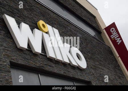 A Wilko store sign logo. Stock Photo