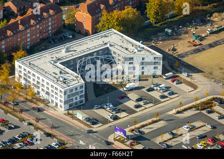 College, Hochschule Hamm Lippstadt, HSHL, HSHL, Paracelsuspark with student apartments  scientific quarters, SCI Stock Photo