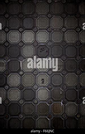 Grunge background with a tiled grid pattern Stock Photo