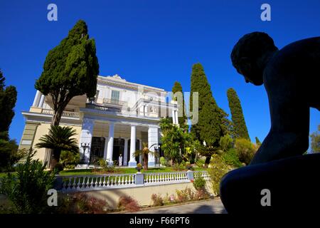 Achilleion Palace, Corfu, The Ionian Islands, Greek Islands, Greece, Europe Stock Photo