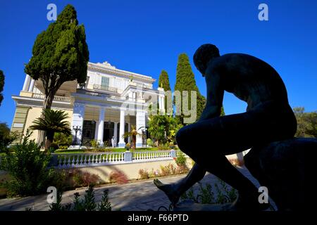 Achilleion Palace, Corfu, The Ionian Islands, Greek Islands, Greece, Europe Stock Photo