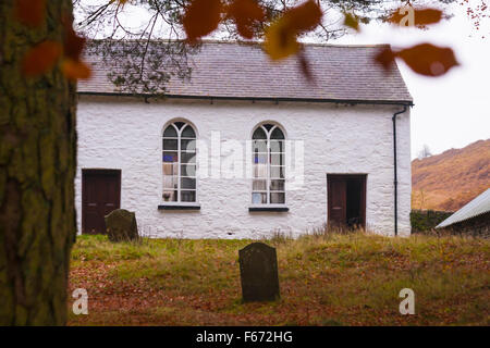 Soar y Mynydd Chapel, a Calvinistic Methodist chapel, Ceredigion, Mid Wales, UK in Autumn Stock Photo