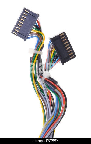 Computer bus cables with plugs isolated on white background Stock Photo ...