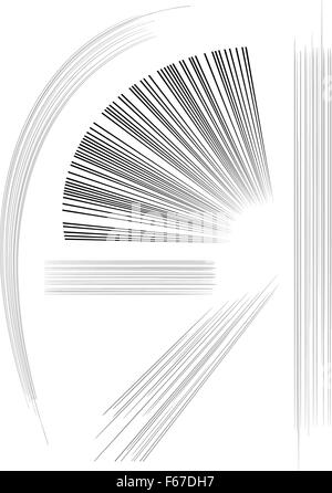 Speed Lines graphic effects for use in comic books, manga and illustration Stock Vector
