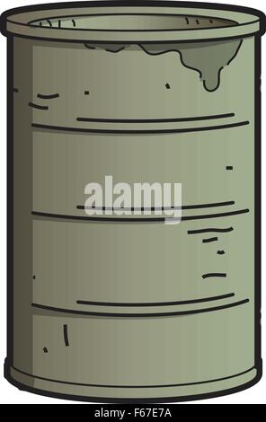 Dirty Rusty Industrial Oil Barrel Stock Vector