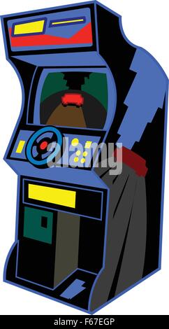 Retro Arcade Video Game Illustration Stock Vector