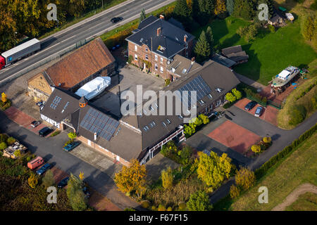 Refugee Accommodation Zollstraße, refugees, asylum seekers accommodation, Hamm, North Rhine-Westphalia, Germany, Europe, Aerial Stock Photo