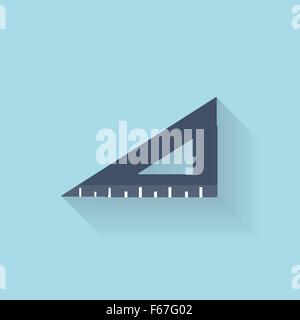 Flat ruler icon Stock Vector