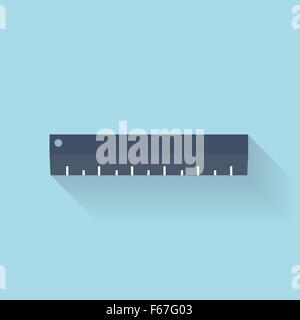 Flat ruler icon Stock Vector