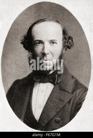 Herbert Spencer, 1820 – 1903.   English philosopher, biologist, anthropologist, sociologist, and prominent classical liberal political theorist of the Victorian era. Stock Photo