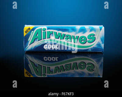 Airwaves chewing gum. Airwaves is a brand of sugar-free chewing gum produced by the Wrigley Stock Photo