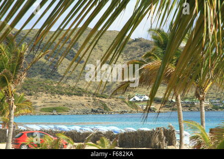 Orient bay and beach on Saint Maarten, or Saint Martin, a caribbean island in the French Antilles of the French West Indies Stock Photo