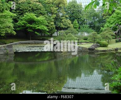 Scenic park views at Koishikawa Korakuen Gardens, Tokyo, Japan Stock Photo