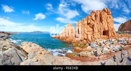Sardinia Island - Arbatax, Red Rocks, Golfo di Orosei, Italy Stock Photo