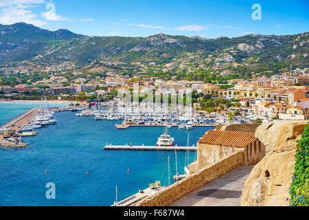 Calvi Marina, Balagne, Corsica Island, France Stock Photo