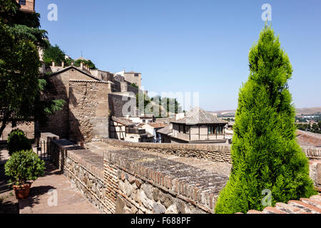 Toledo Spain,Europe,Spanish,Hispanic ToledoPass,pass,Pulsera Turistica Tour,Cristo de la Luz Mosque,view from,Spain150703044 Stock Photo