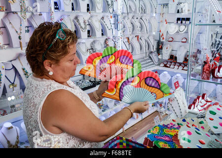 Toledo Spain,Spanish,shopping shopper shoppers shop shops market markets buying selling,retail store stores business businesses bargain hunting,souven Stock Photo
