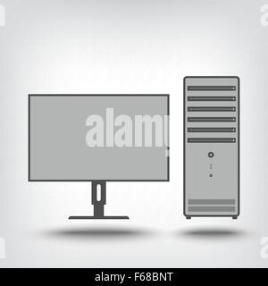 Desktop computer icon as a concept Stock Vector