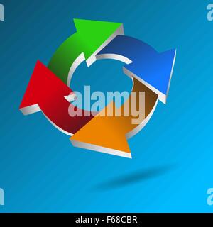 Business process info diagrams as concept Stock Vector