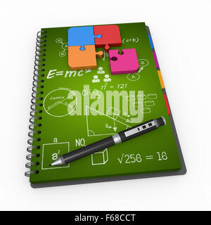 Education concept illustration design over a notebook Stock Photo