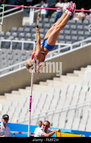 Kristina Bondarenko of Russia,IAAF World Junior Athletics Championships, 2012 in Barcelona, Spain. Stock Photo