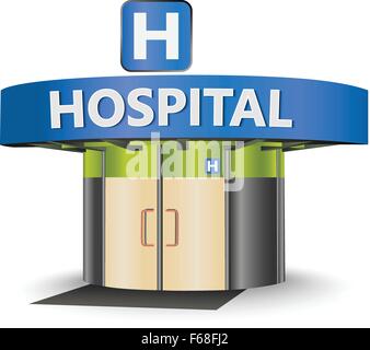 Hospital building as a concept symbol Stock Vector