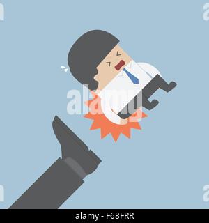 Businessman being kicked out, VECTOR, EPS10 Stock Vector