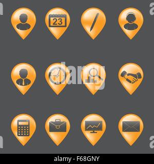 Business icons, management and finance concept Stock Vector