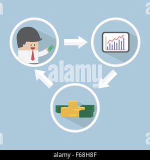 Stock market investment, financial concept, VECTOR, EPS10 Stock Vector