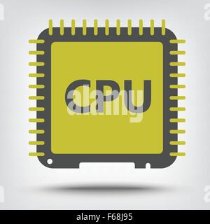 Central processor unit icon as a concept Stock Vector
