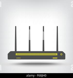 Wireless router icon as a concept Stock Vector