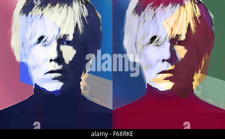 Andy Warhol, Artist, Portrait, Himself, White Background Stock Photo ...