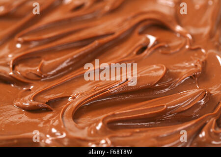 detail of melted chocolate spread backgrounds Stock Photo