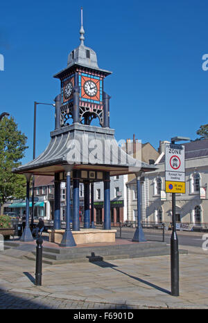 Dunstable Market Clock Tower Ashton Square Bedfordshire Stock Photo