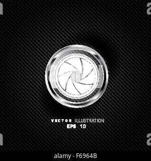 Photo camera diaphragm icon Stock Vector