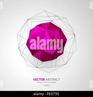 Vector geometric background with triangles Stock Vector