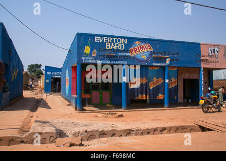 A building on the main road in Kayonza, Rwanda. Stock Photo