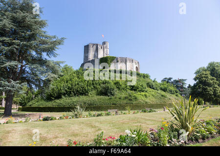 Chateau at Gisors, Normandy, northern France, built by king Henry I Stock Photo