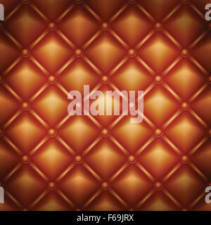 Leather textured background with buttons. Vector illustration. Stock Vector