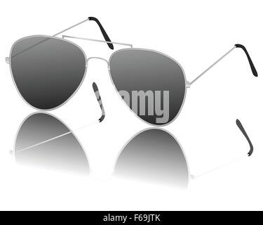 Sunglasses on a white background. Vector illustration. Stock Vector