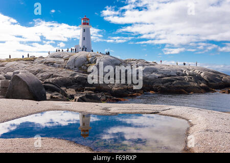 Peggy's Point Lighthouse, Nova Scotia. Stock Photo