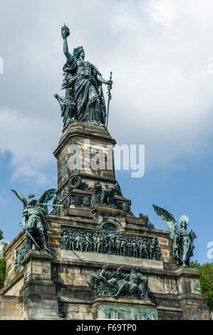 Statue of Germania near Rudesheim Stock Photo