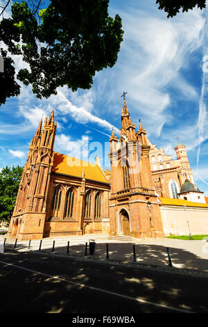 St. Anne's Church and Bernardine Monastery in Vilnius, Lithuania Stock Photo