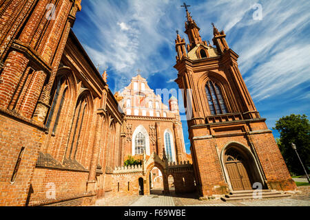 St. Anne's Church and Bernardine Monastery in Vilnius, Lithuania Stock Photo