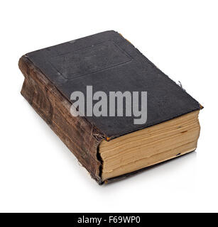 Old book isolated on a white background. Vintage Stock Photo