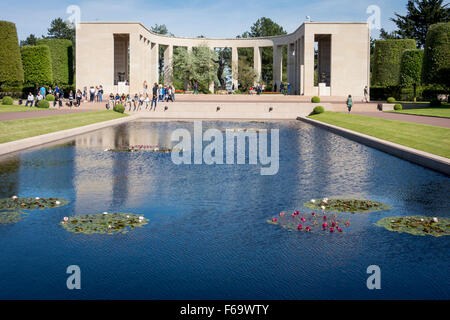 The Reflecting Pool in the American cemetery, Normandy, France Stock Photo