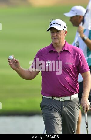 Shanghai, China. 15th Nov, 2015.  SCOTT HEND of Australia during the final round of the BMW Masters at Lake Malaren Golf Club Credit:  Marcio Machado/ZUMA Wire/Alamy Live News Stock Photo