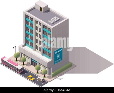 Vector isometric office building Stock Vector