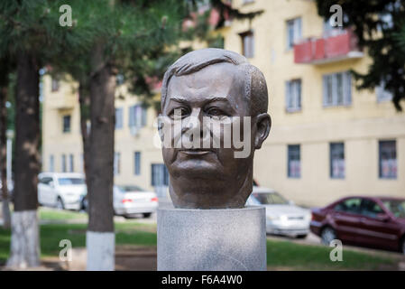 The monument of former Polish President Lech Kaczynski in Tbilisi, Georgia Stock Photo